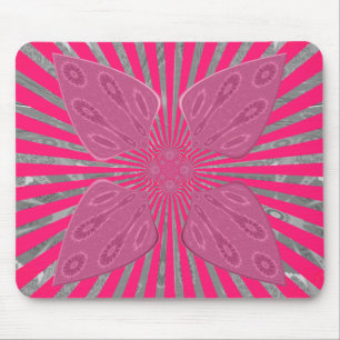 Electric Bloom Wings: A Vividly Edgy & Beautiful Mouse Pad