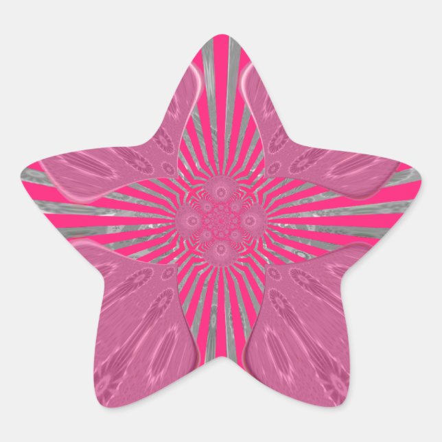Electric Bloom Wings: A Vividly Edgy & Beautiful Star Sticker (Front)