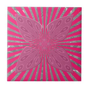 Electric Bloom Wings: A Vividly Edgy & Beautiful Tile