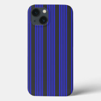 Electric blue and charcoal five stripe pattern