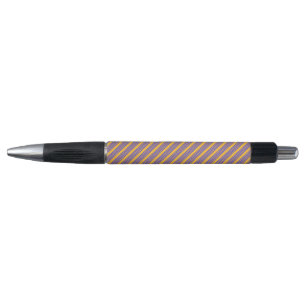 Electric blue and yellow five stripes pattern pen