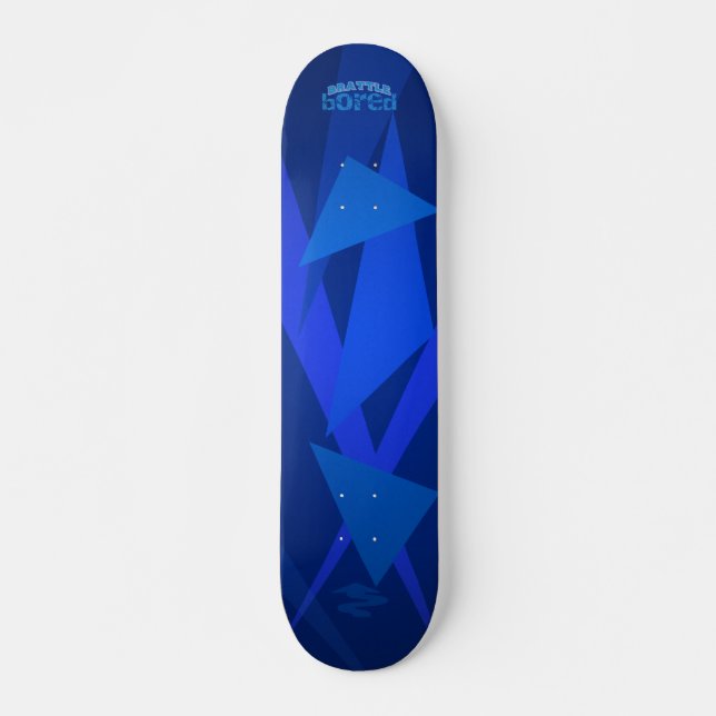 Electric Blue Brattle Bored Skateboard (Front)