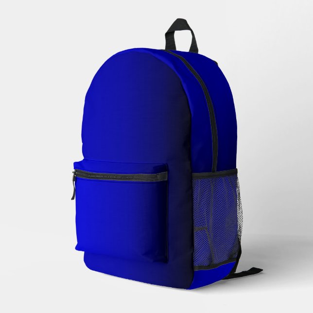 Electric Blue Car Mats Printed Backpack (Back Corner Right)