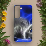 Electric Blue Cat Glare Samsung Galaxy Case<br><div class="desc">Enhance your phone's appearance with this absolutely gorgeous illustration of a radiant cat with piercing blue eyes and fur that looks like it's made of pure starlight. This whimsical design is guaranteed to add a touch of magic and charm to your regular look.</div>