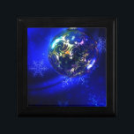 Electric blue christmas bauble design, customize i gift box<br><div class="desc">This stunning electric blue bauble design is the work of artist Gestalk,  Pixabay contributer. Add white text to customize and personalize your design. Stunning gift and accessory. Ideal Christmas gift.</div>