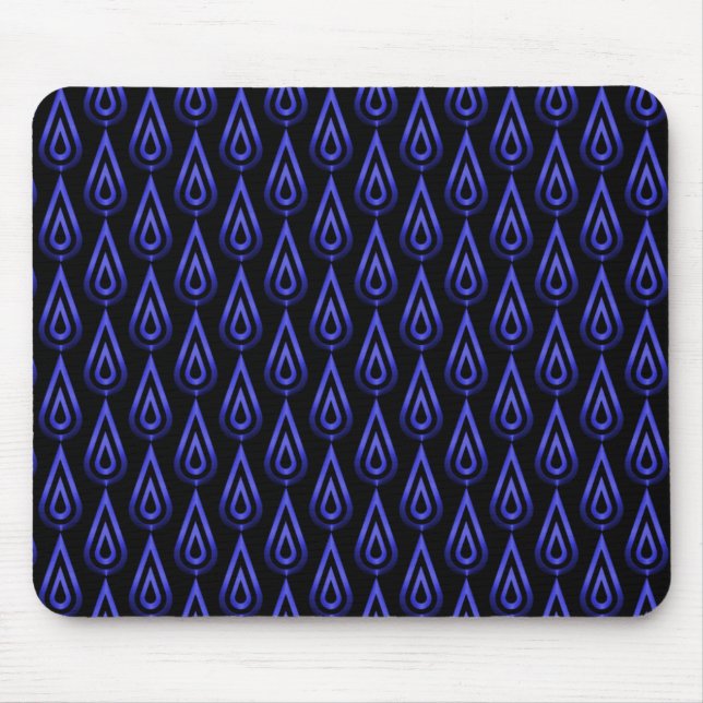 Electric Blue Flickering Flames Mousepad (Front)