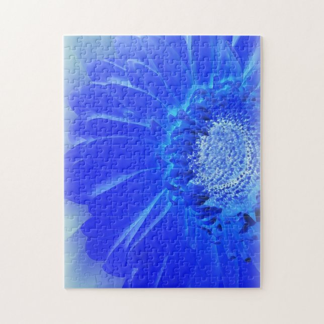 electric blue gerbera jigsaw puzzle (Vertical)