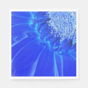 electric blue gerbera napkin
