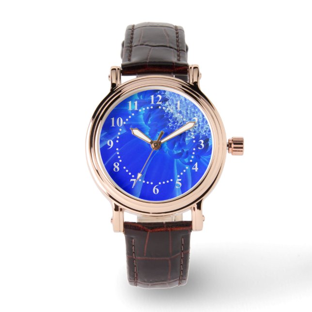 electric blue gerbera watch (Front)