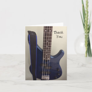 Electric Blue Guitar Thank You Card