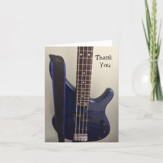 Electric Blue Guitar Thank You Card