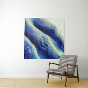 Electric Blue Hand Tapestry