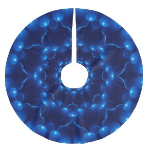 Electric Blue Kaleidoscope Tree Skirt