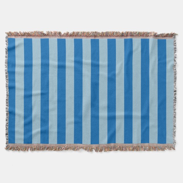 Electric Blue Lemonade and Aquamarine Vertical Str Throw Blanket (Front)
