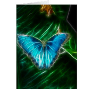 Electric Blue Morpho Butterfly Fractal