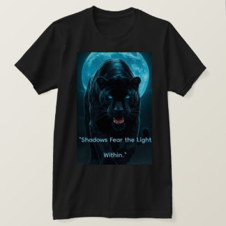 Electric Blue Neon Black Panther Graphic T-Shirt -