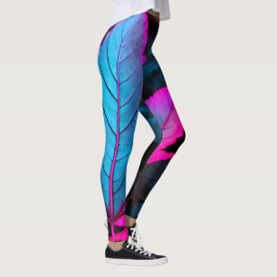 Electric Blue Neon Design Leggings