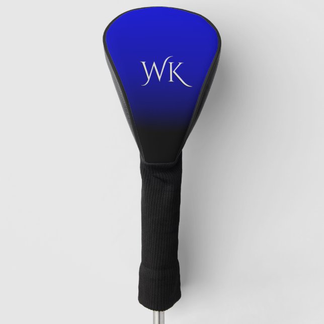 Electric Blue Personalized Golf Head Cover (Front)