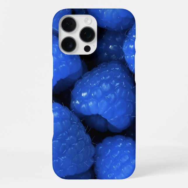Electric Blue Raspberry iPhone 16 Pro Max Case  (Back)