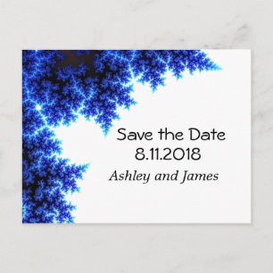 Electric Blue Save the Date Announcement Postcard