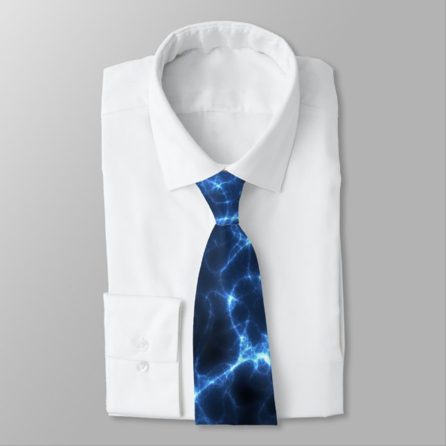 Electric blue tie (Tied)