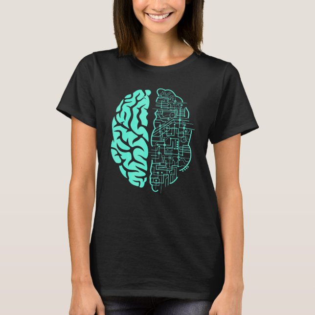 Electric Brain Artificial Intelligence Technology  T-Shirt (Front)
