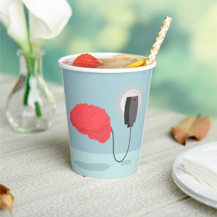 Electric Brain Paper Cups