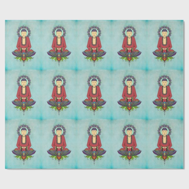 Electric Buddha Wrapping Paper (Flat)