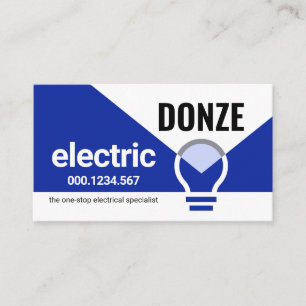 Electric Bulb Lighting Up Your Name Business Card