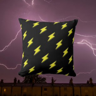 Electric Burst Throw Pillow