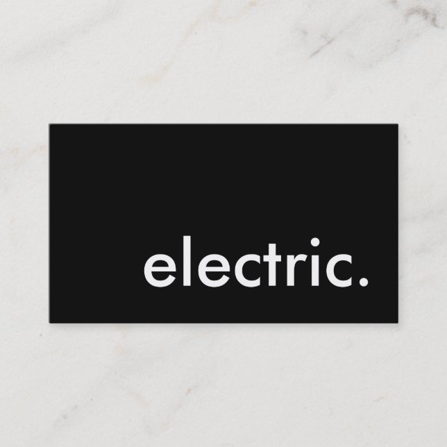 electric. business card (Front)
