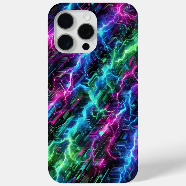 Electric Camo, futuristic design, neon camouflage Case-Mate iPhone Case (Back)