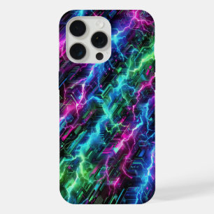 Electric Camo, futuristic design, neon camouflage iPhone 15 Pro Max Case