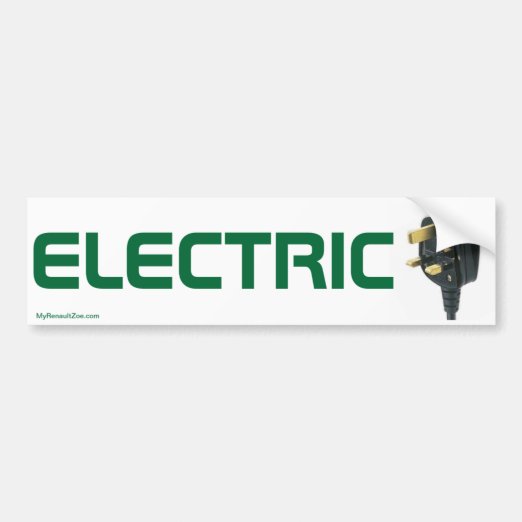 Electric Bumper Stickers & Car Stickers Zazzle CA
