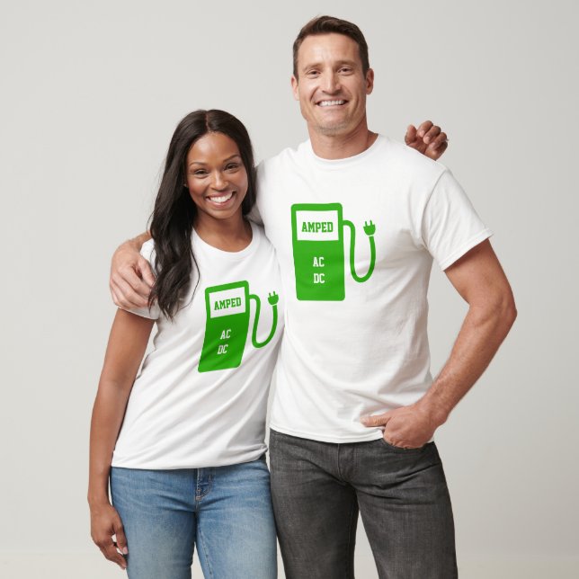Electric Car Charging Station Your Text T-Shirt (Unisex)