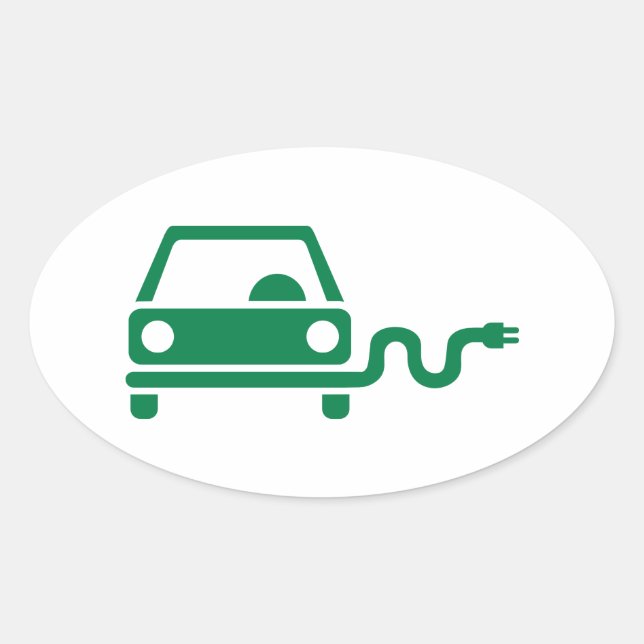 Electric car oval sticker (Front)