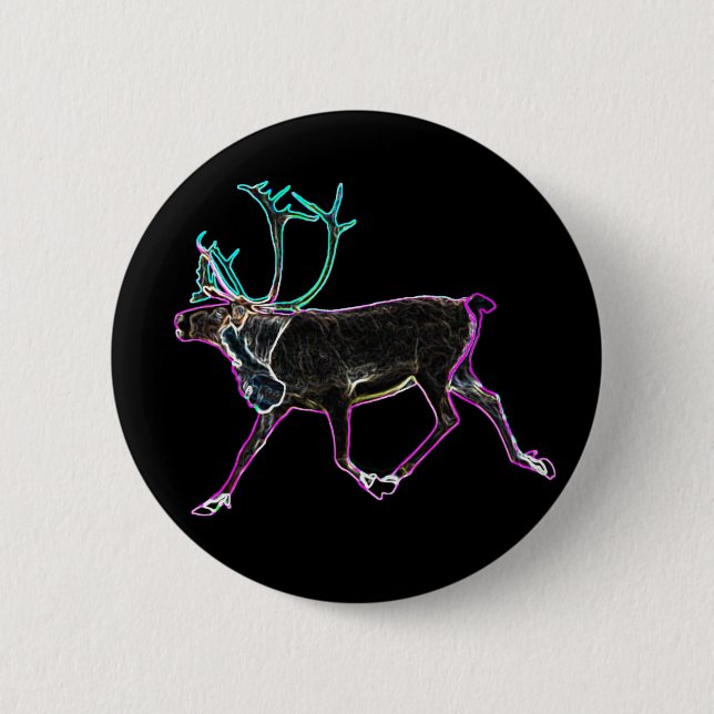 Electric Caribou 2 Inch Round Button (Front)