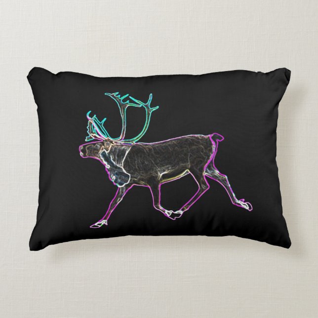 Electric Caribou Accent Pillow (Front)