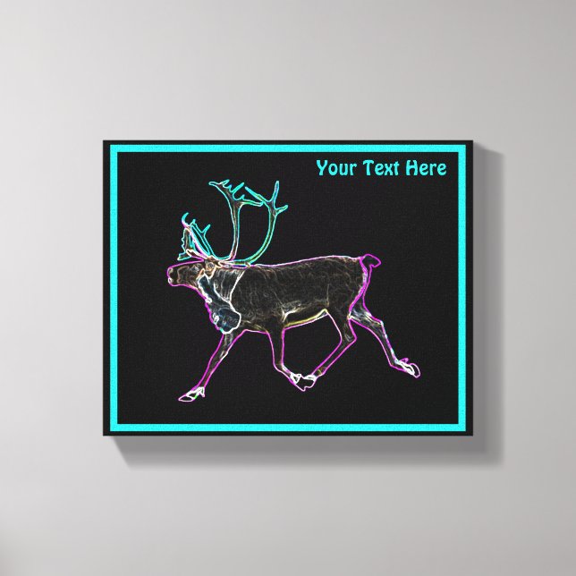 Electric Caribou Canvas Print (Front)