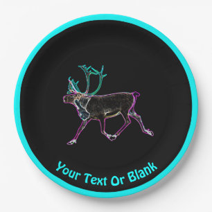 Electric Caribou (Reindeer) Paper Plate