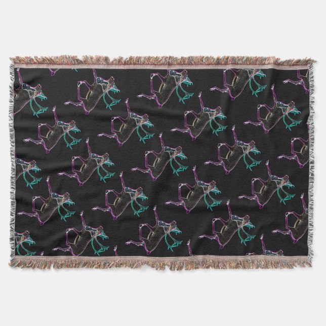 Electric Caribou Throw Blanket (Front)