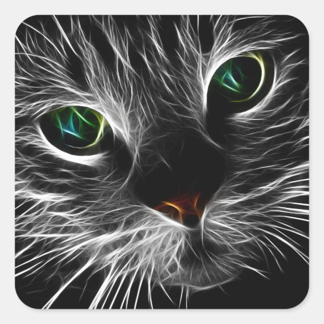 electric cat stickers (Front)