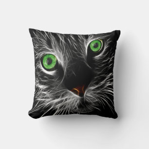 Electric Charge Cat Named Purr Throw Pillow
