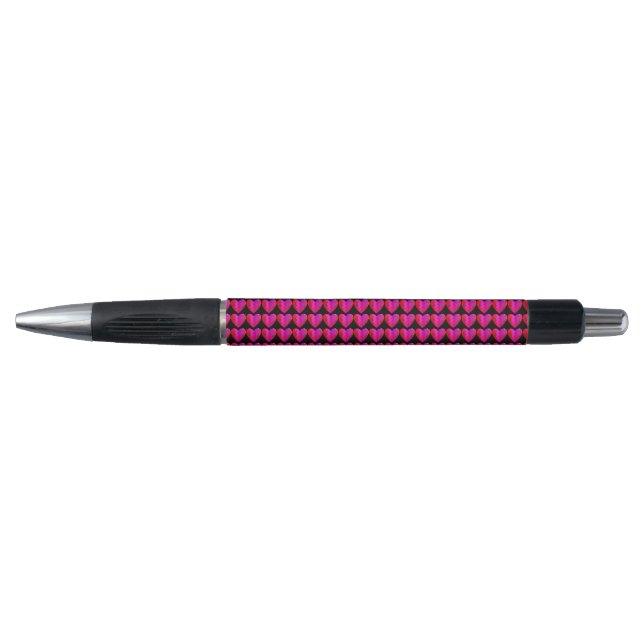Electric Chevron Heart Pattern Design Neck Tie Pen (Front)