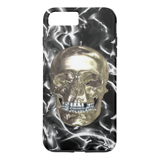 Electric Chrome Skull iPhone 7 Case (Back)