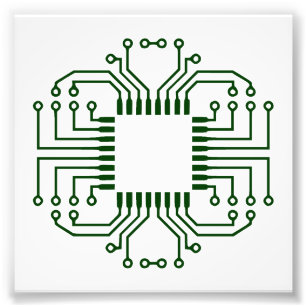 Electric Circuit Board Processor Photo Print