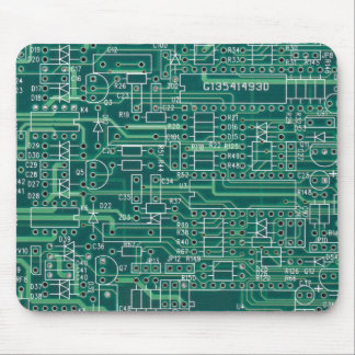 Electric circuit layout mouse pad