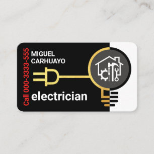 Electric Circuit Wiring Electrical Works Business Card