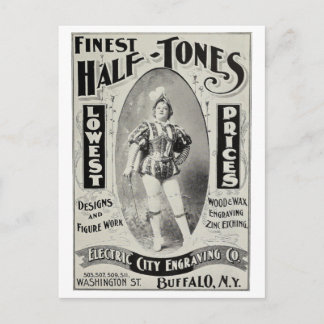 "Electric City Engraving Advertisement" Postcard