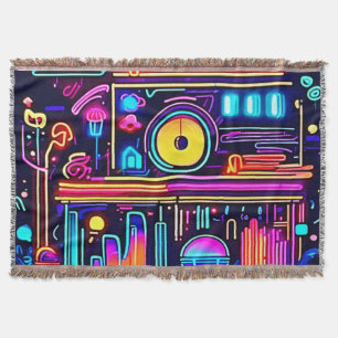 Electric City Pulse Throw Blanket